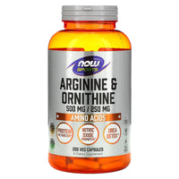 Now Foods, Arginine/Ornithine, 250 Capsules - 733739000422 | Hilife Vitamins