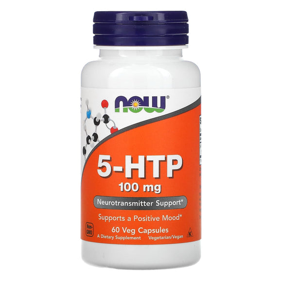 Now Foods, 5-Htp 100 mg, 60 Veg Capsules - 733739001054 | Hilife Vitamins