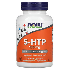 Now Foods, 5-HTP, 100 mg, 120 Veg Capsules - 733739001061 | Hilife Vitamins