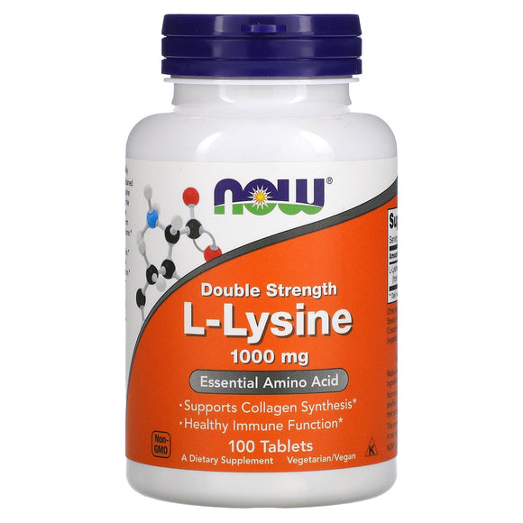 Now Foods, L-Lysine 1000 mg, 100 Tablets - 733739001139 | Hilife Vitamins