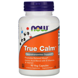 Now Foods, True Calm Amino Relaxer, 90 Capsules - 733739001559 | Hilife Vitamins