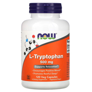Now Foods, L-Tryptophan 500mg  120, 120 Vegetarian Capsules - 733739001672 | Hilife Vitamins