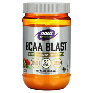 Now Foods, BCAA BLAST PWD RASPBERRY, 600 Grams - 733739002181 | Hilife Vitamins