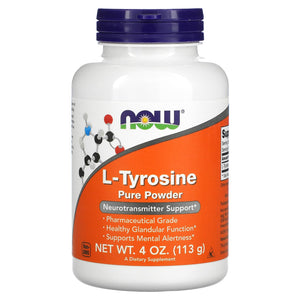 Now Foods, Tyrosine, 4 OZ Powder - 733739002655 | Hilife Vitamins