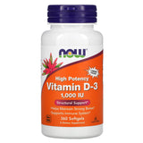 Now Foods, Vitamin D-3 1000 IU, 360 Softgels - 733739003751 | Hilife Vitamins