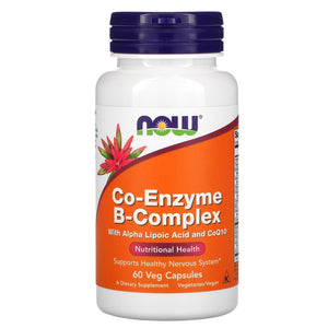 Now Foods, Co-Enzyme B-Complex, 60 Vegetarian Capsules - 733739004062 | Hilife Vitamins