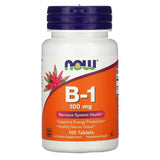 Now Foods, B-1 100 mg, 100 Tablets - 733739004468 | Hilife Vitamins