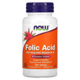 Now Foods, Folic Acid 800 mcg, 250 Tablets - 733739004765 | Hilife Vitamins