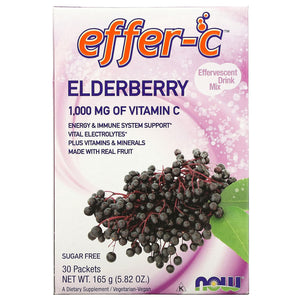 Now Foods, EFFER-C(TM) ELDERBERRY, 30 Box - 733739005984 | Hilife Vitamins