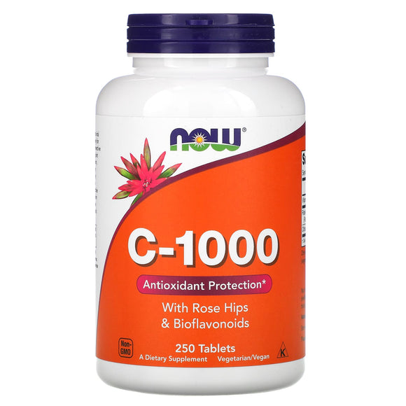 Now Foods, C-1000 Rh, 250 Tablets - 733739006875 | Hilife Vitamins