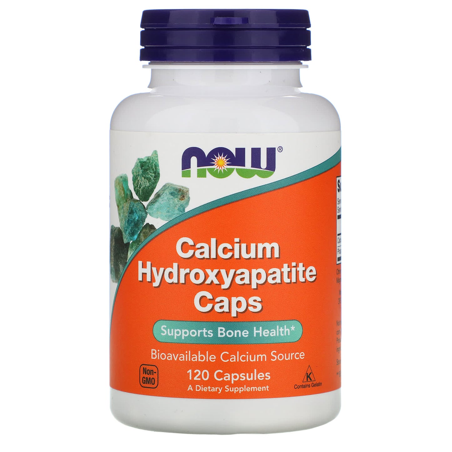 Now Foods, Calcium Hydroxyapatite, 120 Capsules - 733739012531 | Hilife Vitamins