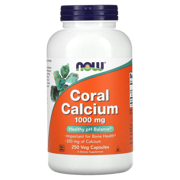 Now Foods, Coral Calcium 1000mg   250, 250 Vegetarian Capsules - 733739012791 | Hilife Vitamins