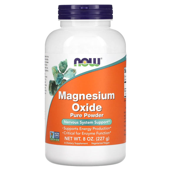 Now Foods, Magnesium Oxide Powder, 8 oz - 733739013101 | Hilife Vitamins