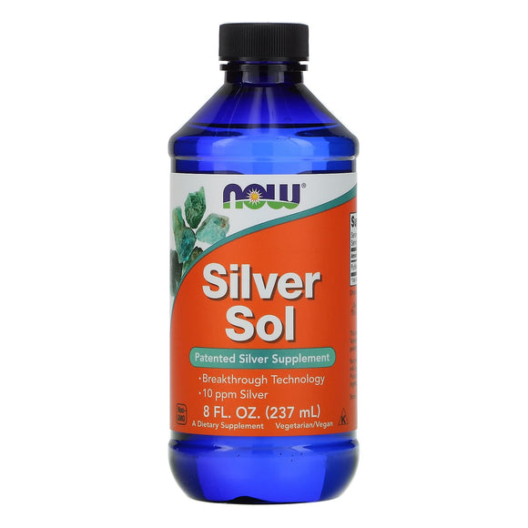Now Foods, Silver Sol  10 Ppm, FL. OZ OZ liquid - 733739014085 | Hilife Vitamins