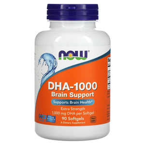 Now Foods, DHA 1000mg BRAIN SUPPORT, 90 SGELS - 733739016140 | Hilife Vitamins