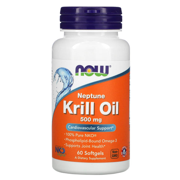 Now Foods, Neptune Krill Oil, 500 mg, 60 Softgels - 733739016256 | Hilife Vitamins