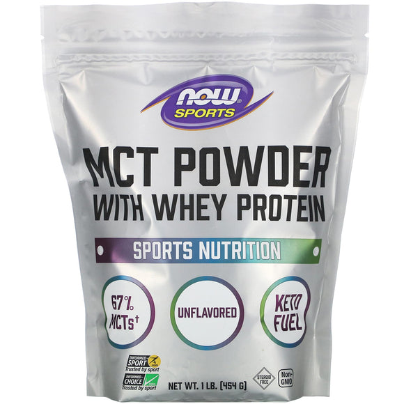 Now Foods, MCT POWDER WITH WHEY PROTEIN, 1 LB - 733739017369 | Hilife Vitamins
