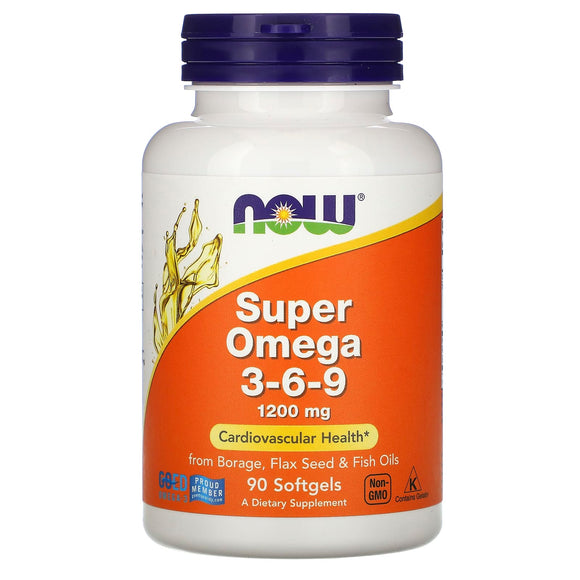 Now Foods Super Omega 3 6 9 1200 mg 90 Softgels HiLife Vitamins