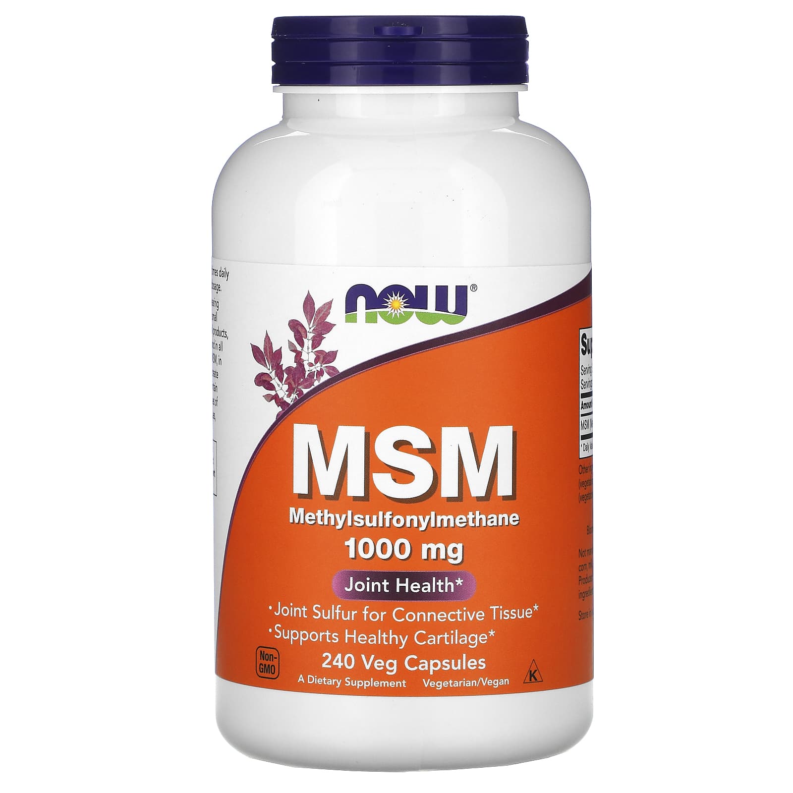 Now Foods, M.s.m 1000 mg, 240 Capsules - 733739021212 | Hilife Vitamins