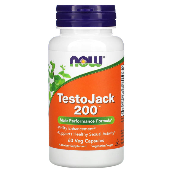 Now Foods, TestoJack 200, 60 Veg Capsules - 733739021984 | Hilife Vitamins