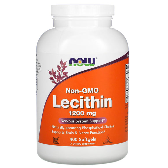 Now Foods, Lecithin 1200 mg, 400 Softgels - 733739022141 | Hilife Vitamins