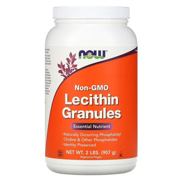 Now Foods, Lecithin Gran Non-Gmo Powder, 2 - 733739022622 | Hilife Vitamins