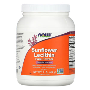 Now Foods, Sunflower Lecithin, Pure Powder, 1 LB - 733739023148 | Hilife Vitamins
