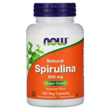 Now Foods, Spirulina 500 mg, 120 Veg Capsules - 733739027023 | Hilife Vitamins