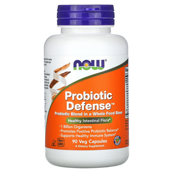 Now Foods, Probiotic Defense, 90 Veg Capsules - 733739029188 | Hilife Vitamins
