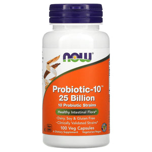 Now Foods, Probiotic 10   25 Billion, 100 Vegetarian Capsules - 733739029331 | Hilife Vitamins