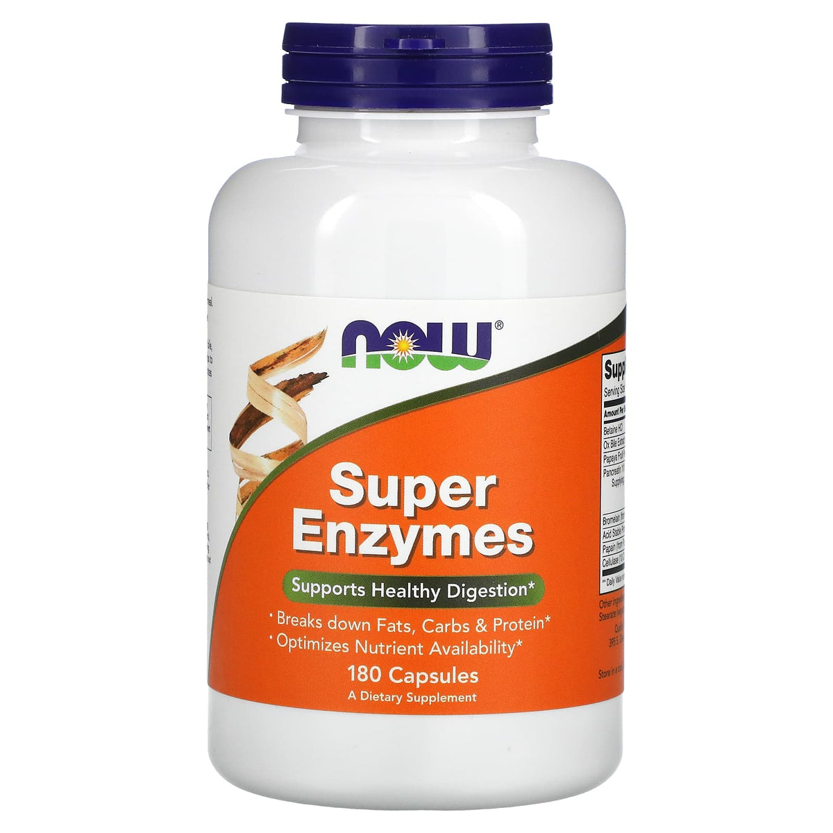 Now Foods, Super Enzyme, 180 Capsules | HiLife Vitamins