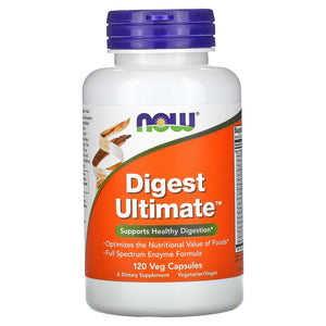 Now Foods, Digest Ultimate, 120 Veg Capsules - 733739029683 | Hilife Vitamins