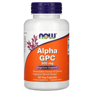 Now Foods, Alpha GPC, 300 mg, 60 Veg Capsules - 733739030856 | Hilife Vitamins