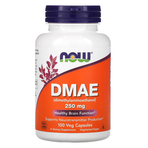Now Foods, Dmae 250 mg, 100 Veg Capsules - 733739030900 | Hilife Vitamins