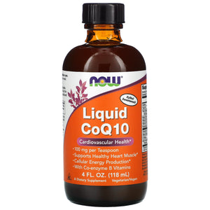 Now Foods, Liquid Coq10 100 mg, 4 OZ - 733739031860 | Hilife Vitamins