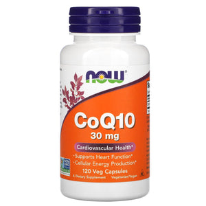 Now Foods, CoQ10, 30 mg, 120 Veg Capsules - 733739031884 | Hilife Vitamins
