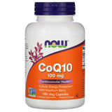 Now Foods, CoQ10 with Hawthorn Berry, 100 mg, 180 Veg Capsules - 733739032133 | Hilife Vitamins