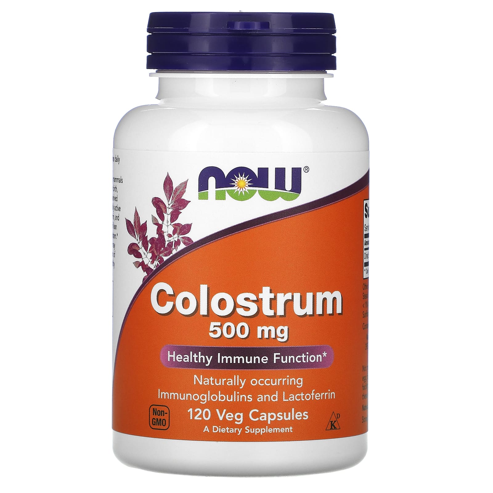 Now Foods, COLOSTRUM 500mg, 120 Capsules - 733739032164 | Hilife Vitamins