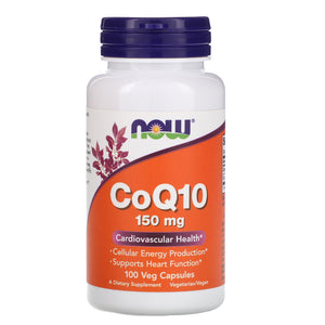 Now Foods, CoQ10, 150 mg, 100 Veg Capsules - 733739032188 | Hilife Vitamins