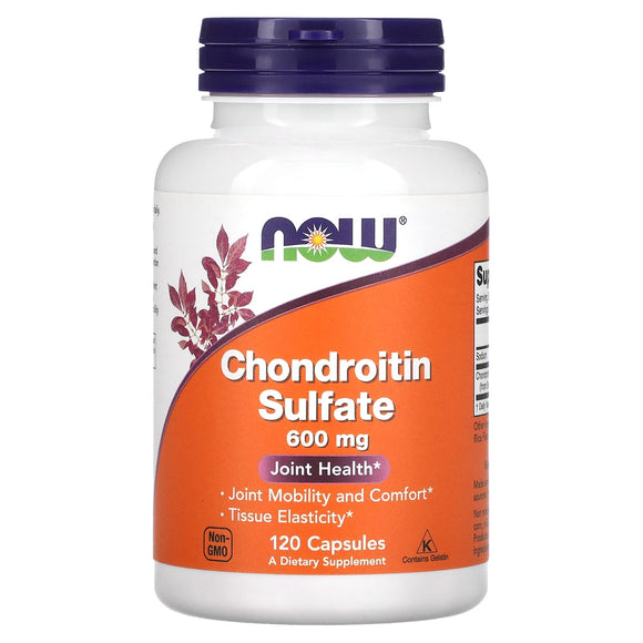 Now Foods, CHONDROITIN SULFATE 600mg, 120 Capsules - 733739032263 | Hilife Vitamins