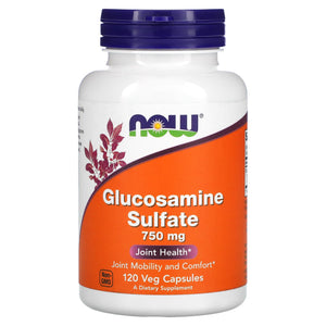 Now Foods, GLUCOSAMINE SULFATE 750mg, 120 Capsules - 733739032355 | Hilife Vitamins