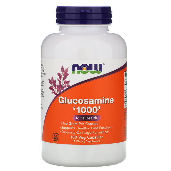 Now Foods, Glucosamine 1000 mg, 180 Capsules - 733739032393 | Hilife Vitamins
