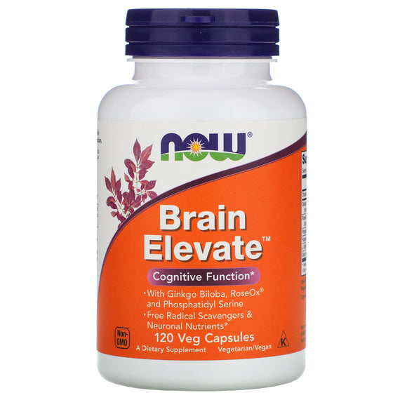 Now Foods, Brain Elevate, 120 Veg Capsules - 733739033048 | Hilife Vitamins