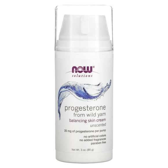 Now Foods, Natural Progesterone Liposomal Cream Unscented, 3 Oz - 733739033383 | Hilife Vitamins