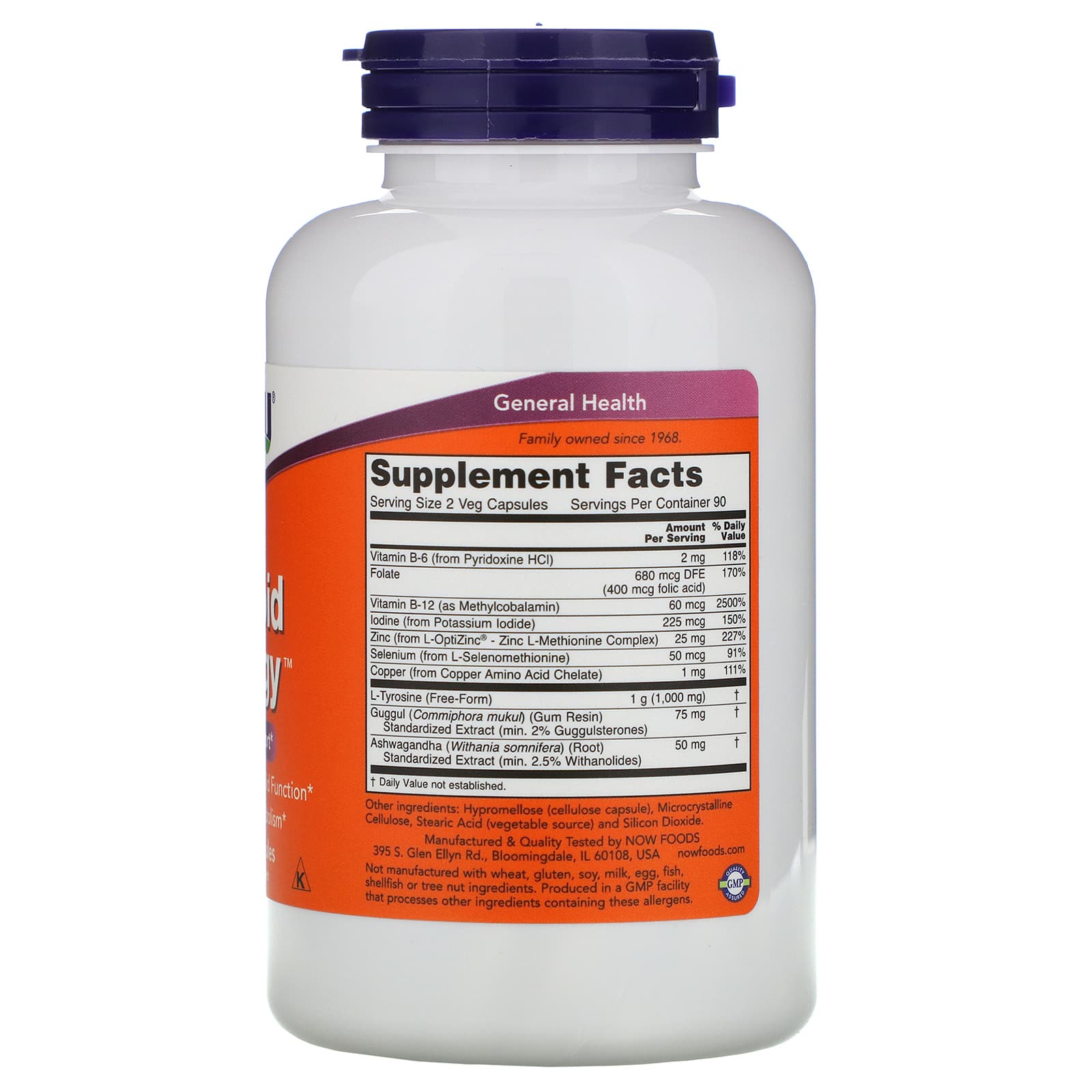 Now Foods, Thyroid Energy, 180 Veg Capsules - [product_sku] | HiLife Vitamins