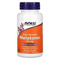 Now Foods, Melatonin 10 mg, 100 Veg Capsules - 733739035578 | Hilife Vitamins