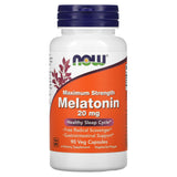 Now Foods, Maximum Strength Melatonin, 20 mg, 90 Veg Capsules - 733739035585 | Hilife Vitamins