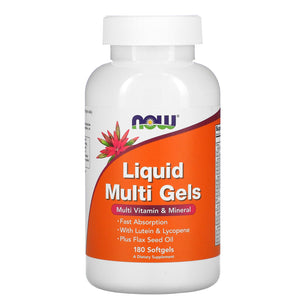 Now Foods, Liquid Multi Gels, 180 Softgels - 733739038173 | Hilife Vitamins