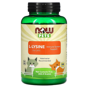 Now Foods, Now Pets - L-Lysine, 8 OZ Powder - 733739044501 | Hilife Vitamins