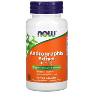 Now Foods, Andrographis Extract 400 mg, 90 Veg Capsules - 733739045911 | Hilife Vitamins